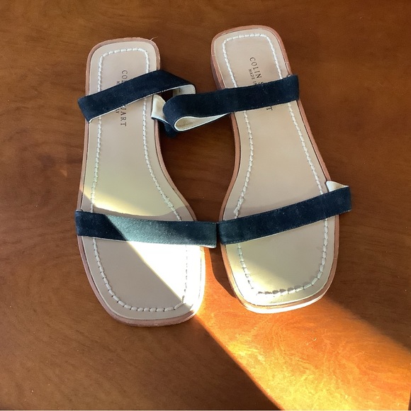 COLIN STUART. LADIES LEATHER & BLACK SUEDE STRAPPED SANDALS.,SIZE 8 - Picture 2 of 7